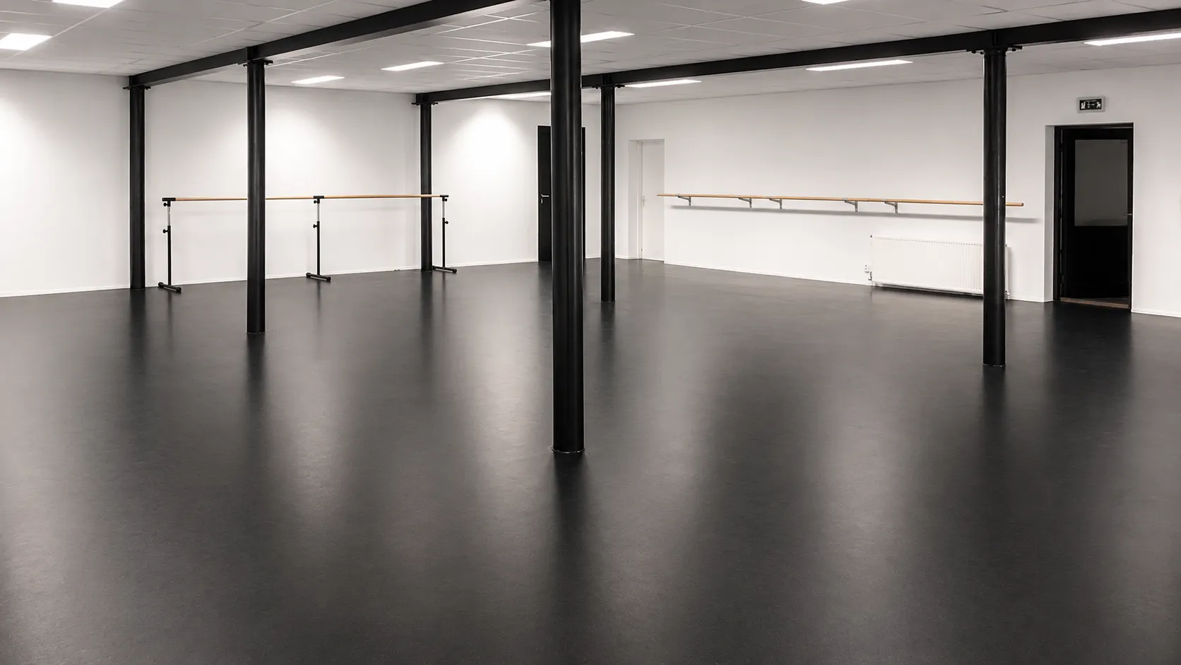 Tweede beeld van de zaal in Dansstudio Maaike Assendelft
